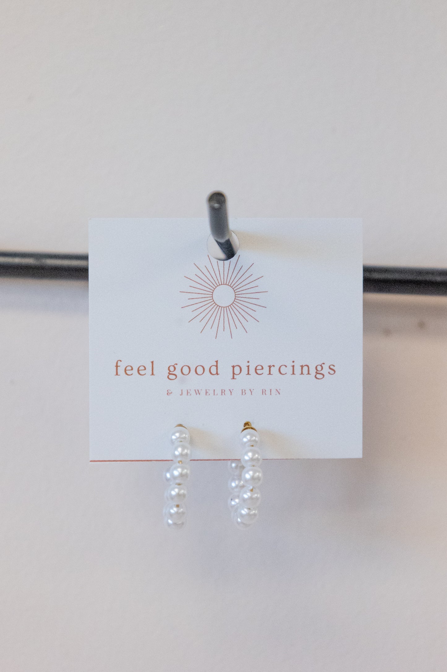 Chunky Pearl Hoops