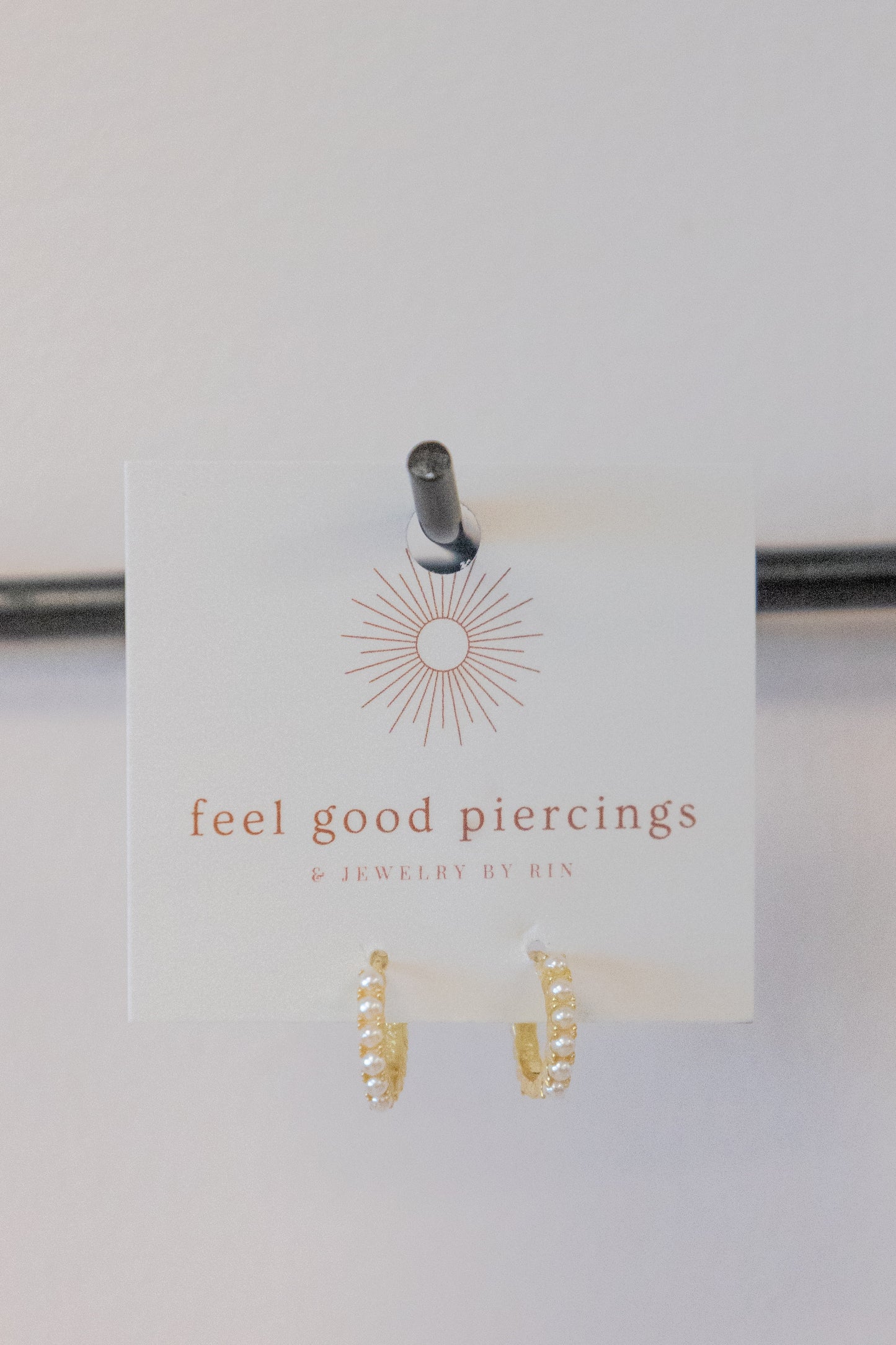 Inlay Pearl Hoops
