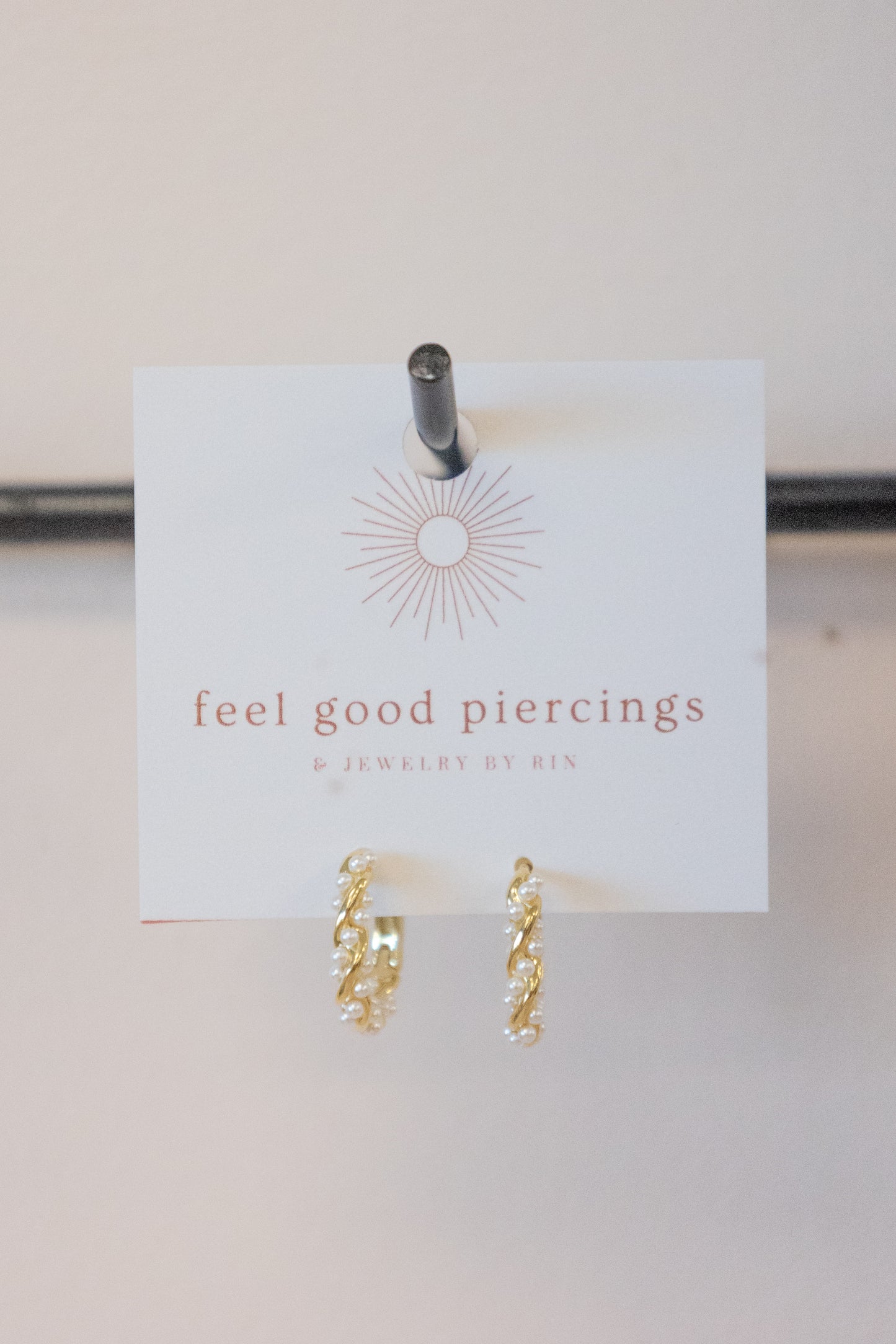 Twisted Pearl Hoops